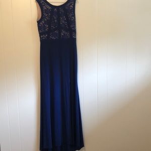 Blue prom dress (only been worn once)